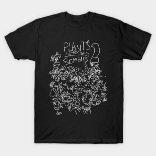 Plants vs Zombies Doodle Up #001 T-Shirt